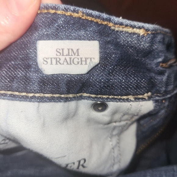 Bootleggers Blue Lightly Distressed Slim Straight Jeans - Picture 3 of 5